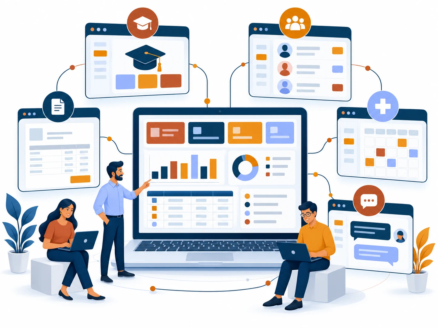 Connected school, CRM, billing and appointment software